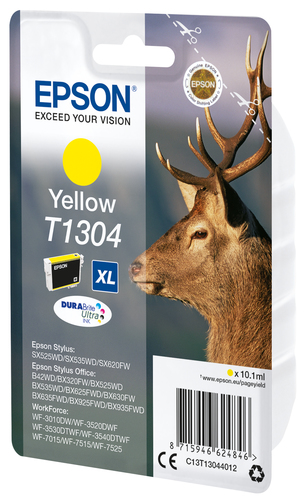 EPSON C13T13044010/12 T1304 Картридж для Epson Stylus SX525WD/ SX620FW,  Stylus Office BX320FW/BX525WD/ BX625FWD, желтый, XL (cons ink)