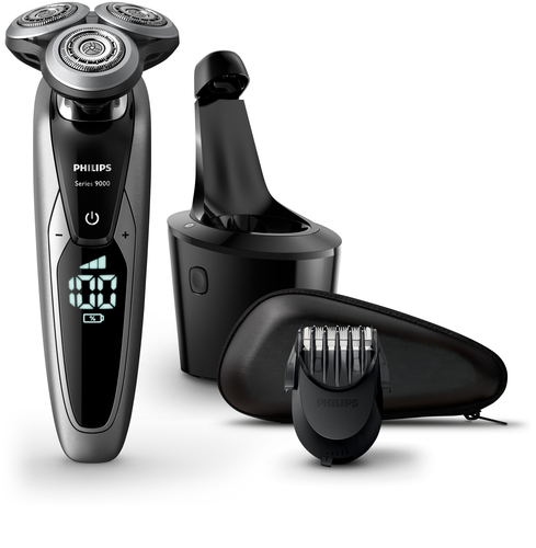 Бритва роторная Philips S9711/31  реж.эл.:3 питан.:аккум. черный