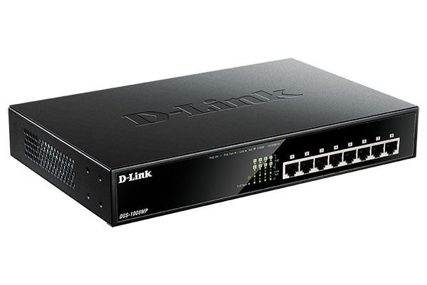 D-Link DGS-1008MP Неуправляемый (8UTP 10/100/1000Mbps PoE)