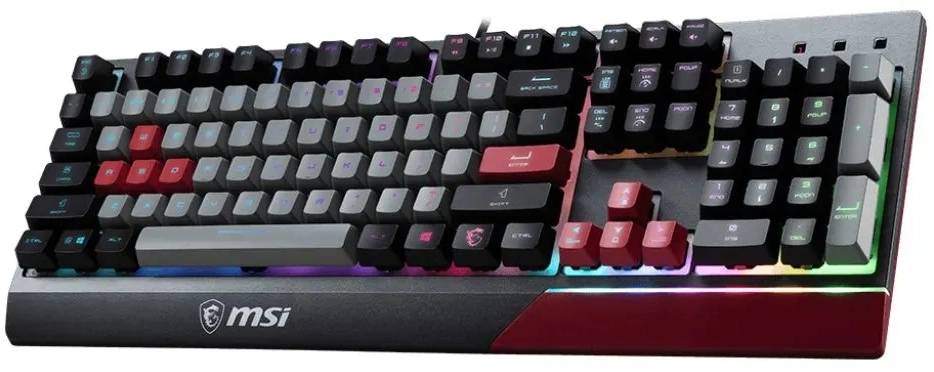 MSI GK30 Infrared черный/красный USB Multimedia for gamer LED  кабель 1.8м