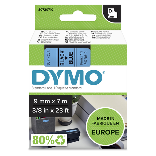 Картридж для принтера этикеток DYMO S0720710 D1 (9 мм x 7 м, цвет ленты голубой, шрифт черный)