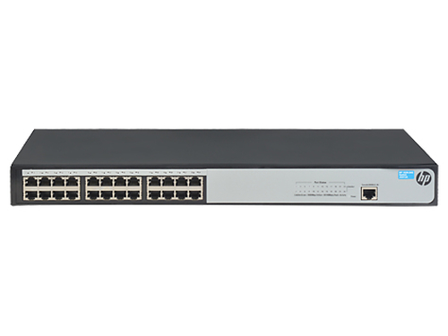 HP JG913A HP 1620-24G Switch (Entry-level Web-managed, 24x10/100/1000, VLANs, QoS, IGMP snooping, Fanless design, 19")