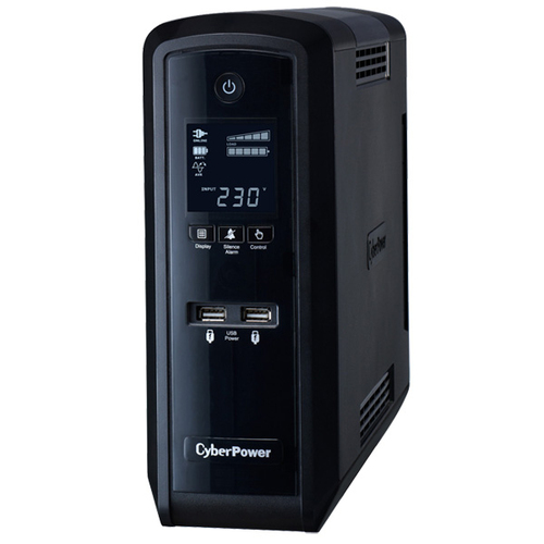 Источник бесперебойного питания линейно-интерактивный CyberPower CP1300EPFCLCD 1300ВА/780Вт USB/RS-232/RJ11/45/USB charger A  (6 EURO)