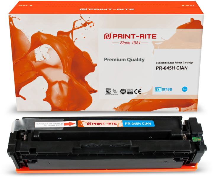 Картридж лазерный Print-Rite TFC448CPU1J PR-045H CIAN голубой (2200стр.) для Canon  LBP  611Cn/613Cdw/631Cn/633Cdw/635Cx