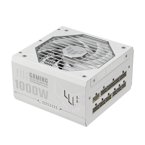 Блок питания ATX 1000Вт ASUS TUF-GAMING-1000G-WHITE 80+ Gold (20+4pin) APFC 120mm fan 8xSATA полностью модульный [90YE00S5-B0NA00]