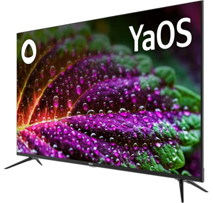 50" QLED ЖК телевизор BBK 50LED-9212/UTS2C (3840x2160, HDMI, LAN, WiFi, BT,  USB, DVB-T2, SmartTV)