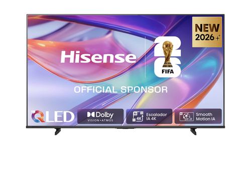 Телевизор ЖК 85'' Hisense/ 85", QLED, Ultra HD, VA, QLED & DLED, Smart TV (HomeOS U9.5), Wi-Fi, DVB-T2/T/C/S2/S, 2х15W, Game Mode Plus, HSR 120Hz, 400 nits, 3800:1, CI+(1.4), 3хHDMI, 2хUSB, Black, 2026