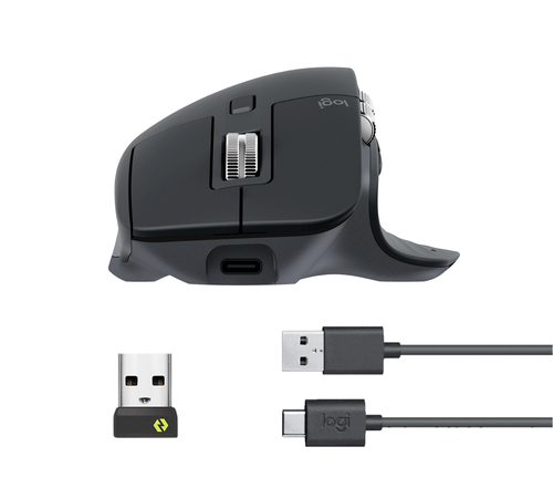 910-006585/910-006559/910-006565 Мышь Logitech MX Master 3S Mouse Graphite Wireless графитовый оптическая (4000dpi) беспроводная BT/Radio USB (5but)