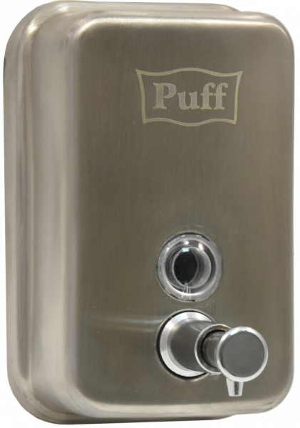 Дозатор для жидкого мыла из нерж. стали Puff-8605, хром, 500 мл, глянцевый, 17х12х12 см