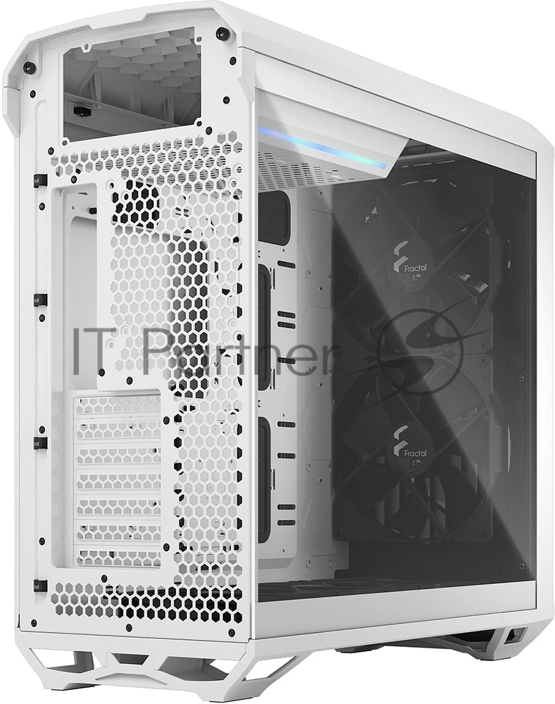 Компьютерный корпус Fractal Design Torrent белый TG Clear Tint / E-ATX, TG, 2x3.5, 4x2.5, 7xPCI, 1xUSB-C, 2xUSB 3.0 / 2x180мм, 3x140мм fans inc. / FD-C-TOR1A-03