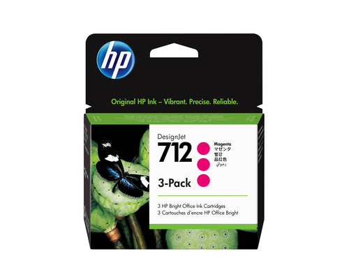 Картридж Cartridge HP 712 для DJ T230/T630/T650/Studio, пурпурные, тройная упаковка 3ED68A (3*29мл)