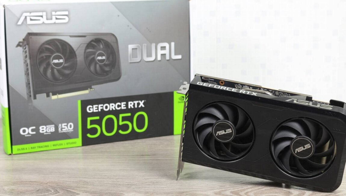 8Gb Asus PCI-E 5.0 DUAL-RTX5050-O8G NVIDIA GeForce RTX 5050 8Gb 128bit GDDR6 2647/20000 HDMIx1 DPx3 HDCP Ret