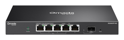 TP-Link ES206XPP-M2 Omada, 1 SFP+ и 5 портов RJ45 2,5 Гбит/с (4 PoE++) управляемый коммутатор
