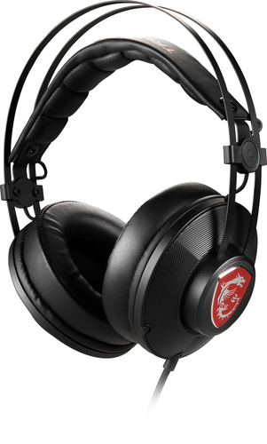 Гарнитура MSI H991 Gaming Headset красный/чёрный, проводная