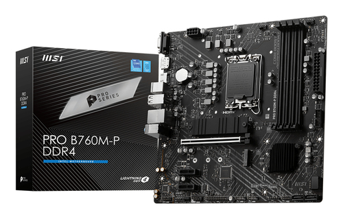 MICROSTAR MSI PRO B760M-P DDR4 {LGA1700, 4xDDR4 4xSATA3 RAID 2xM.2 HDMI DP mATX} RTL