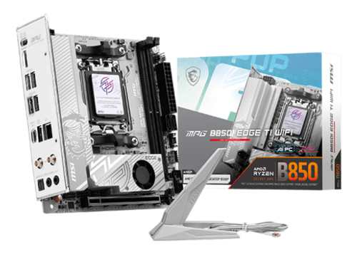 Материнская плата MSI MPG B850I EDGE TI WIFI, AM5, AMD B850, 2xDDR5, 2xSATA, 2xM.2, 1xPCIe 5.0 x16, HDMI, 1x5Gb LAN, USB Type-C, Wi-Fi 7, Bluetooth, 2x3.5 мм, 7.1, Mini-ITX