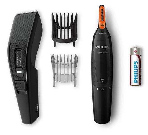 Машинка для стрижки Philips HC3510/15, насадок:2, питан.:аккум., черный
