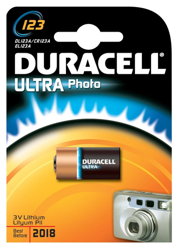 Литиевая батарейка Duracell CR123 ULTRA/High power Lithium (1шт. в уп-ке)