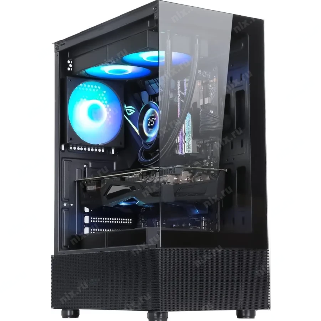 Корпус Formula Crystal Z1 черный без БП ATX 3x120mm 2xUSB2.0  1xUSB3.0  audio  bott PSU