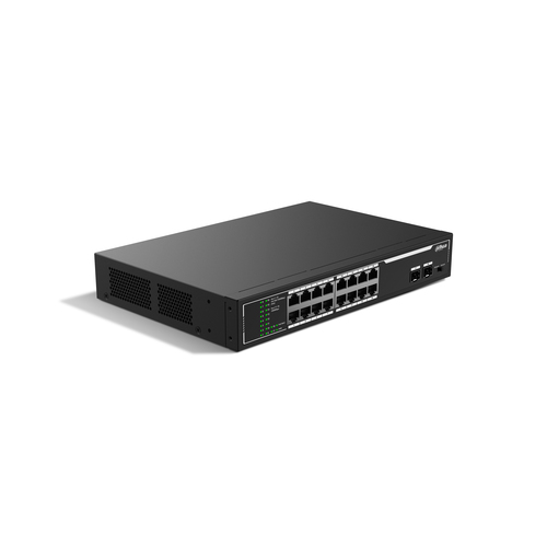 DH-SG1018LP-2F Dahua Коммутатор Dahua 18-port Gigabit RJ45 16-port PoE Switch,  135W, Metal case