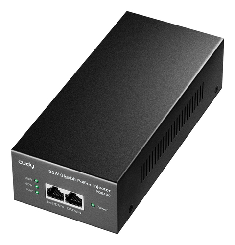 PoE-адаптер CUDY 90W Gigabit PoE+/PoE Injector, 802.3bt/at/802.3af Standard, Data and Power Carried over The Same Cable Up to 100 Meters,  Wall Mount, Metal Case