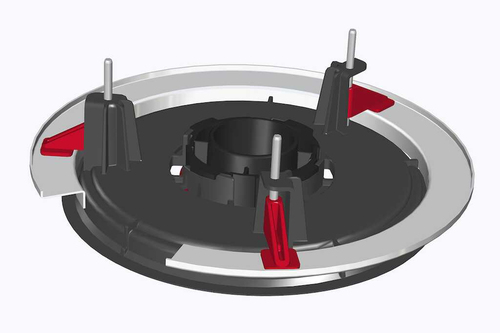 Крепление Biamp [Parle TCM-X-FM Black] Flush mount for TCM-X, TCM-XA, and TCM-XEX microphones, black