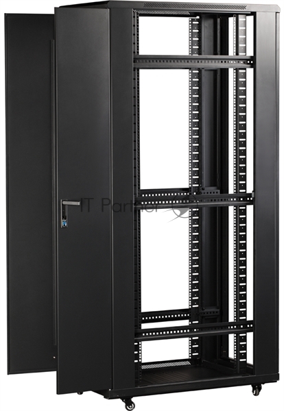 Шкаф 19" Business, 47U 800x1000, черный, передняя дв. перфорир., задняя дв. распашная перфорир.