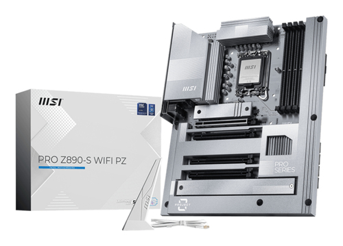 Материнская плата MSI PRO Z890-S WIFI PZ Z890, LGA1851, 4*DDR5, 4*PCIEx16, 3*M.2, 2*TypeC, 6*USB3.2Gen1, 4*USB2.0, 4*SATA3.0, 2.5G, Type-C(DP), DP, HDMI, ATX, RTL