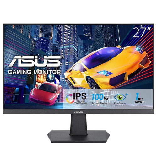 МОНИТОР 27" ASUS VA27EHF Black (IPS, 1920x1080, 100Hz, 1 ms, 178°/178°, 250 cd/m, 1300:1, +НDMI 1.4)