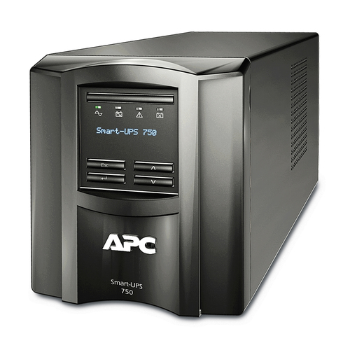 Источник бесперебойного питания APC Smart-UPS 750VA/500W, Line-Interactive, LCD, Out: 220-240V 6xC13, SmartSlot, USB, HS User Replaceable Bat, Black, 1 year warranty (замена SMT750I)