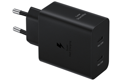 Сетевое зар./устр. Samsung EP-T5020X 50W 3A (PD) 2xUSB type-C для Samsung черный (EP-T5020XBEGEU)