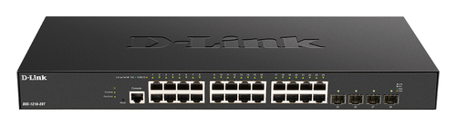 Коммутатор Настраиваемый (Smart) D-Link - DXS-1210-28T, Layer 2 Plus, 24-10GbE, 4-SFP28, ROM-64MB, RAM-256MB, SNMP, telnet, Web, CLI, в стойку, DXS-1210-28T/A1A