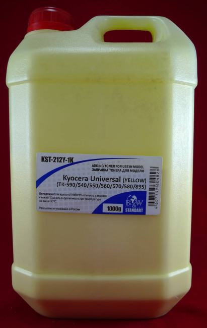 KST-212Y-1K Тонер для Kyocera Universal (TK-590/540/550/560/570/580) Yellow (кан.  1кг)  B&W  Standart Tomoegawa