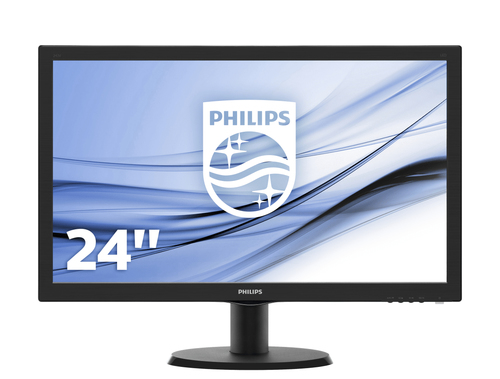23.6" ЖК монитор PHILIPS 243V5LAB/01  (LCD, 1920x1080, D-Sub,DVI)