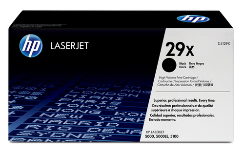 Оригинальный лазерный картридж HP 29X C4129X для HP LaserJet 5000/ 5000N/ 5000NT/ 5100/ 5100N/ 5100N, черный, 10000 страниц