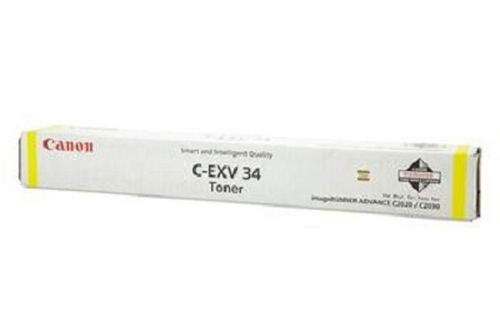 3785B002 - Тонер-картридж, Canon, C-EXV 34 Yellow, 3785B002, для imageRUNNER ADVANCE C2020i/C2020L/C2025i/C2030i/C2030L, 19 000 стр. (А4)