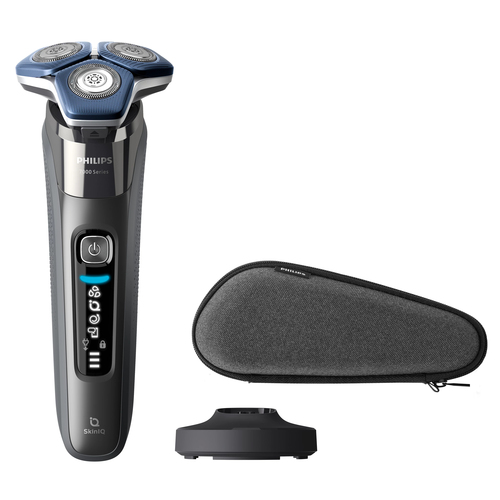 Бритва роторная Philips Series 7000 S7887/55 реж.эл.:3 питан.:аккум. черный/синий