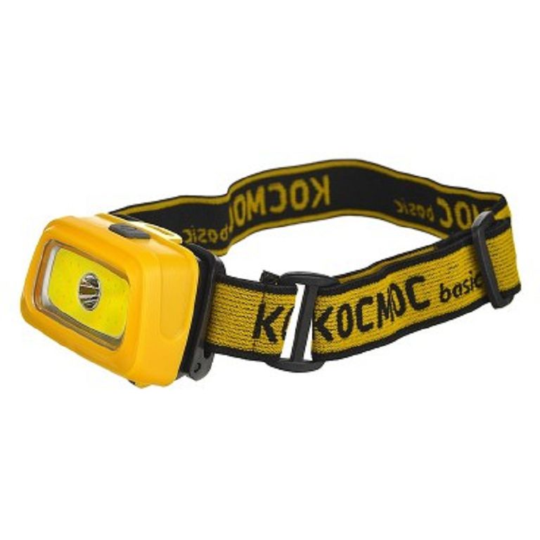 Фонарь светодиодный налобный Космос 3Вт + 3Вт COB направ. свет. 3 режима работы (прожектор; местное освещение; комбинированный)
