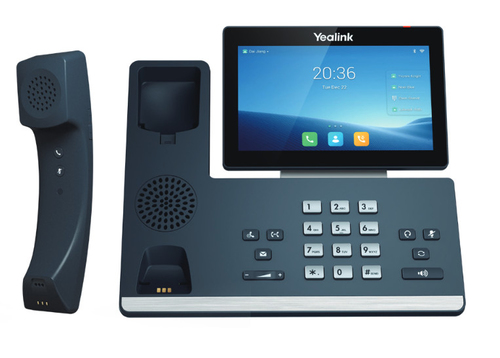 IP-телефон Yealink - SIP-T58W Pro with camera, 1xLAN 1 Гб/с, 1xWAN 1 Гб/с, SIP, web interface, LCD, Bluetooth, PoE, headphone in, console(optional), без БП, чёрный, SIP-T58W PRO WITH CAMERA