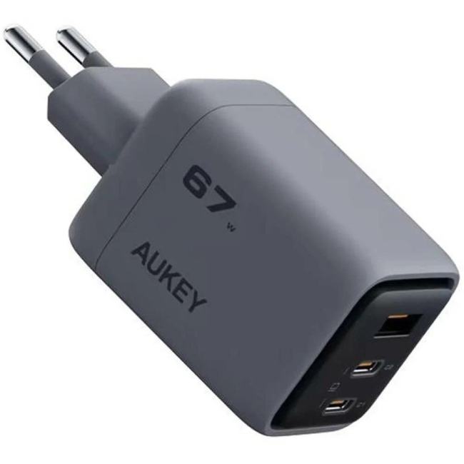 AWC-PA-PA-C3G Сетевое зарядное устройство Aukey Comet Mix  67W 2C+A Gray