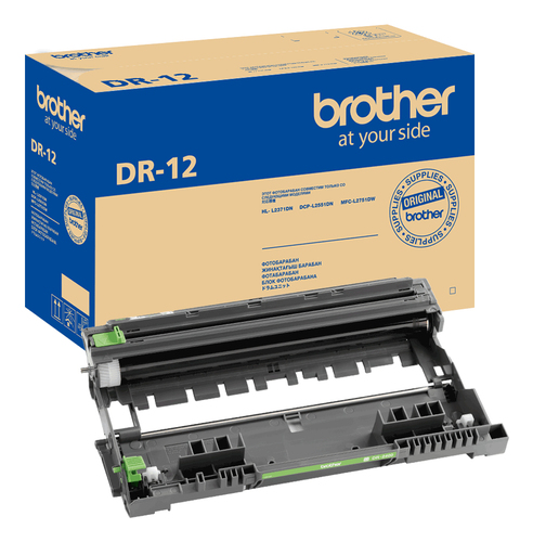 Фотобарабан Brother DR-12 для DCPL2551DN/MFCL2751DW/HLL2371DN черный 12000стр DR12