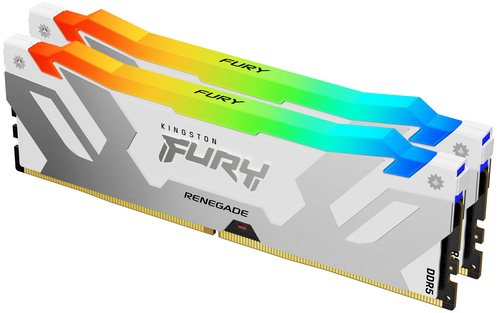 Оперативная память Kingston Fury Renegade, DDR5, 32Gb (2x16Gb), 8000MHz, CL38, DIMM, радиатор, RGB, белый