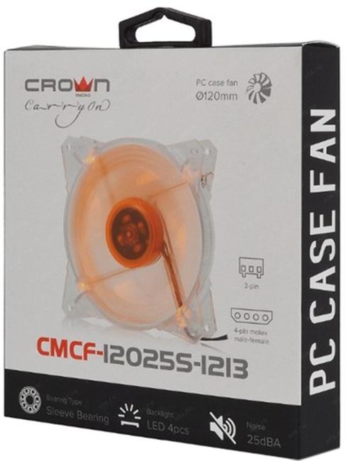 Crown Micro <CMCF-12025S-1213>  (3пин,  120x120x25мм,  25дБ, 1500об/мин)