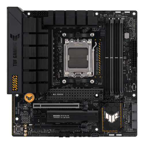 Материнская плата Asus - TUF GAMING B650M-PLUS, mATX, AMD B650, 1xAM5, 4xDDR5 до 128ГБ, 1x2.5GbE, audio, M.2, HDMI, DP, 4xSATA, 4xUSB2.0, 3xUSB3.2, 1xUSB3.2 Type C, TUF GAMING B650M-PLUS