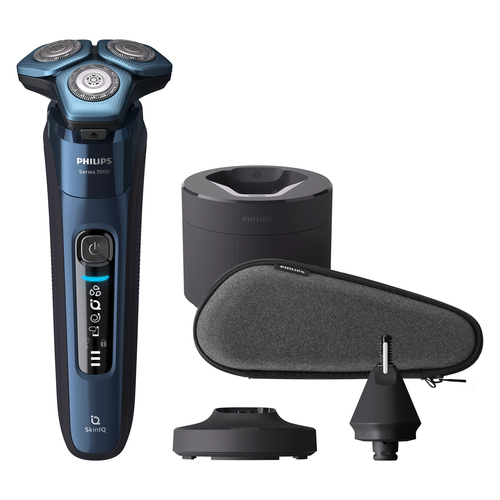 Электробритва роторная Philips S7782/53 реж.эл.:3 питан.:аккум. синий/черный