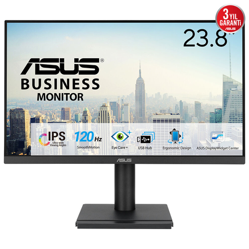 Монитор ASUS VA249QGS (23.8", 16:9,  IPS, 1ms(MPRT), 1920x1080, 120Hz, 350cd, 1500:1, 178°/178°, VGA/HDM/DP, 4x USB 3.2 Gen 1 Type-A, 2*2W, Black) (90LM02W1-B01171)