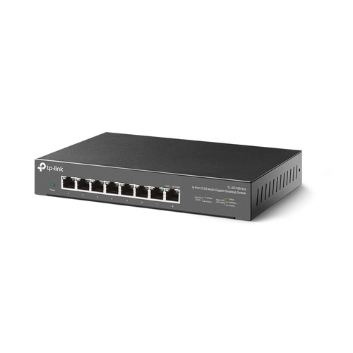 TP-Link Неуправляемый коммутатор TL-SG108-M2 – 8-портовый коммутатор 2,5 Гбит/с, обеспечивает максимальную производительность для подключённых устройств и коммутационную ёмкость 40 Гбит/с. Отличный выбор для частного и коммерческого использования. Технология plug-and-play обеспечивает быстрый доступ к сети, без дополнительных настроек. Безвентиляторная конструкция обеспечивает бесшумную работу коммутатора. Свитч выполнен в компактном металлическом корпусе, предназначен для размещения на столе или стене.
