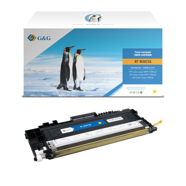 Картридж G&G NT-W2072A Yellow для HP  Color  Laser  150/MFP 178/179