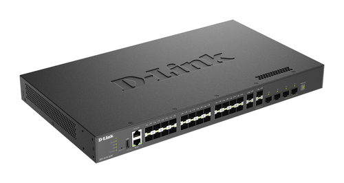 Коммутатор/ Управляемый L3 стекируемый коммутатор, 28х10GBase-X SFP+, 4x25GBase-X SFP28, CLI, порт управления 1000Base-T, консольный порт RJ-45, 1xUSB, RPS, поддержка Dying Gasp