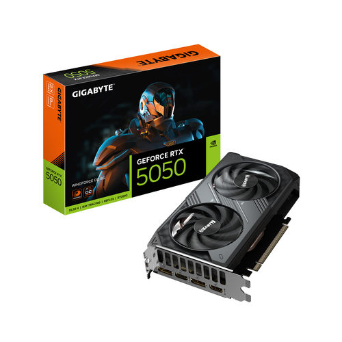 Видеокарта Gigabyte PCI-E 5.0 GV-N5050WF2OC-8GD 1.0 NVIDIA GeForce RTX 5050 8Gb 128bit GDDR6 2587/20000 HDMIx2 DPx2 HDCP Ret